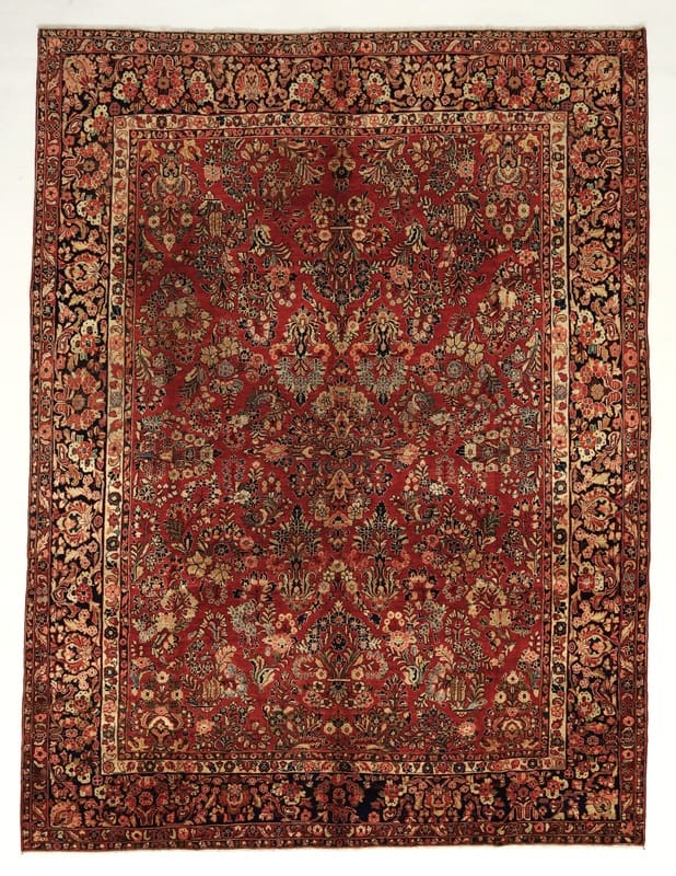 Antiker Sarough Teppich 362x274 cm - Traditionelle Handwerkskunst, handgeknüpft