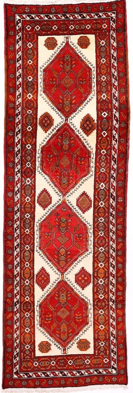 Ardebil Teppich 402x105 cm, mittelfein geknüpft, Orientteppich