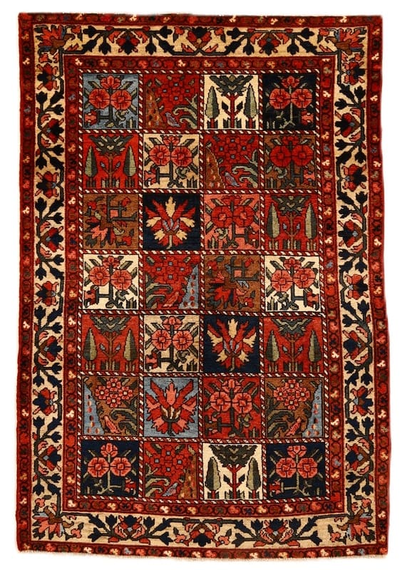 Bakhtiar Orientteppich 193x128 cm – Handgeknüpft, Wolle, Unikat
