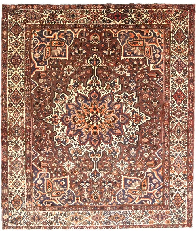 Bakhtiar Teppich 364x312 cm - Handgeknüpft, Wolle, Orientteppich