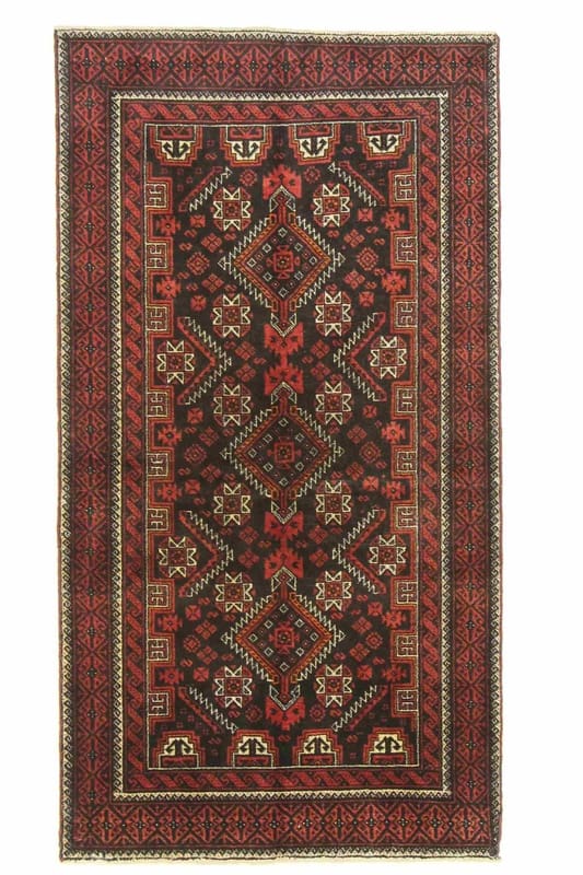 Belutsch Orientteppich 197x106 cm - Handgeknüpft, Wolle, Klassisch