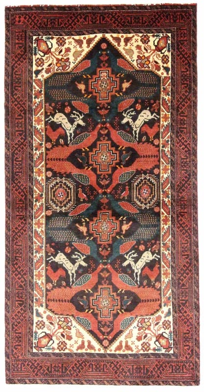 Belutsch Orientteppich 205x104 cm – Handgeknüpft aus 100% Wolle