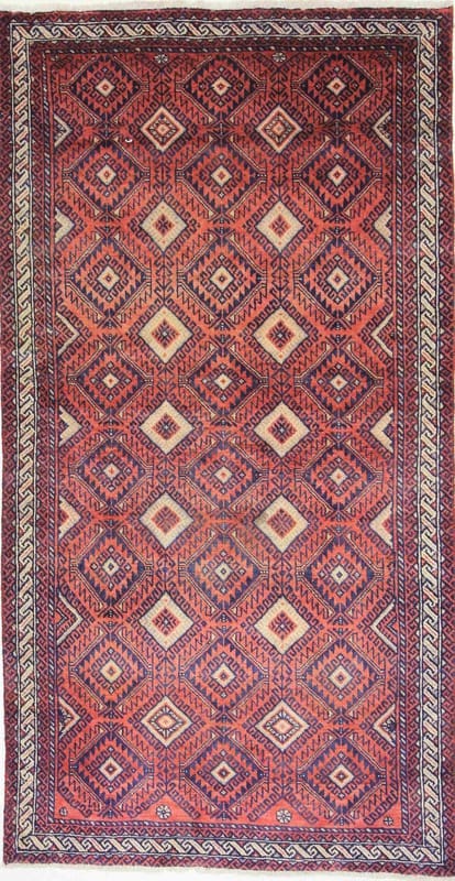Belutsch Orientteppich 209x109 cm – Handgeknüpft, Wolle, Unikat