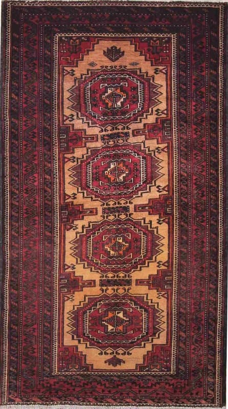 Belutsch Orientteppich 210x109 cm – handgeknüpft, traditionell