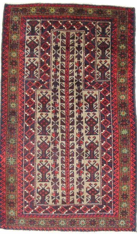 Belutsch Teppich 127x81 cm – Handgeknüpft, Wolle, Orientalisch