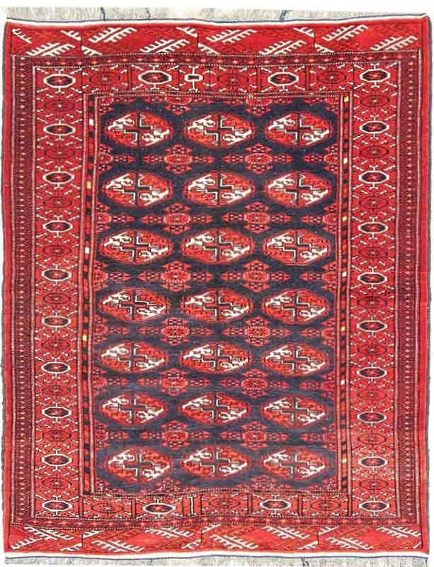 Belutsch-Teppich 159x123 cm – Geometrisches Muster, handgeknüpft