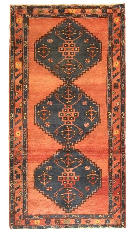 Belutsch Teppich 195x104 cm, geometrisches Muster, handgeknüpft