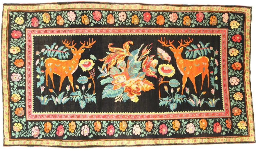 Belutsch-Teppich 247x143 cm, geometrisches Muster, handgeknüpft H1