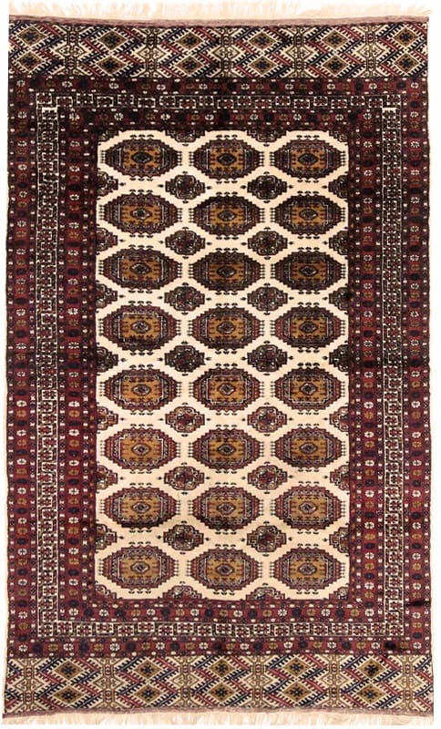 Buchara Orientteppich 197x126 cm - Handgeknüpft, Wolle, Geometrisch
