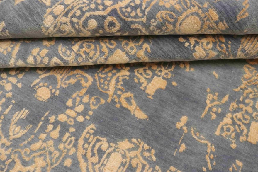 Designer Modern Lotus Teppich 301x201 cm – handgeknüpft, Orientteppich