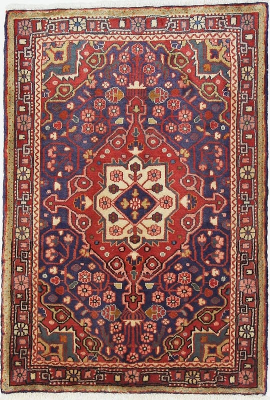 DjozanMalayer Teppich 100% Wolle 100x67 cm handgeknüpft Perserteppich