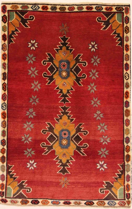 Eleganter Ghashghai Teppich 178x114 cm, 160.000 Knoten, handgeknüpft, Perserteppich