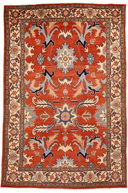 Eleganter Heriz Orientteppich 306x201 cm – handgeknüpft, Wolle