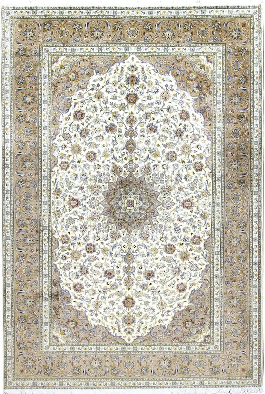 Eleganter Kashan Orientteppich 352x245 cm – handgeknüpft