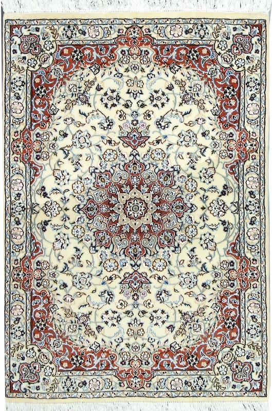 Eleganter NAIN 9LA Teppich 149x103 cm – Handgeknüpft, warmes Design