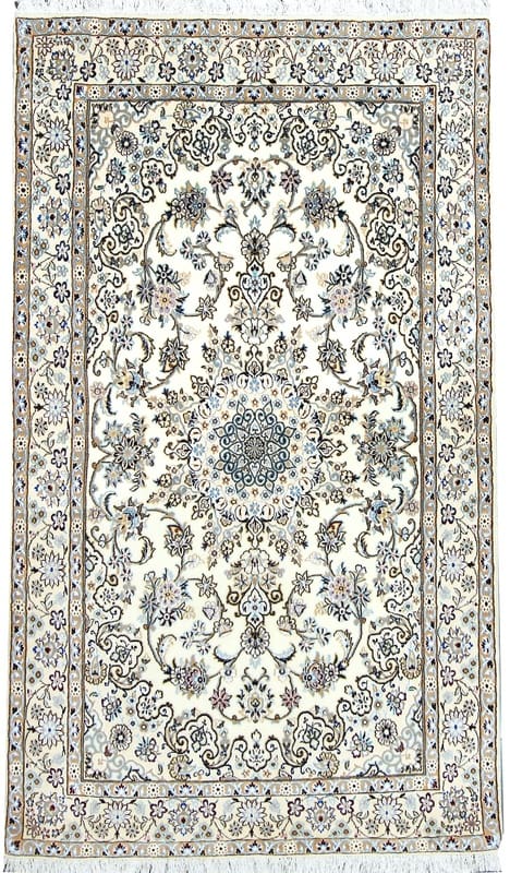 Eleganter Orientteppich TeppichBazar Nain 9 La 216x127cm handgeknüpft