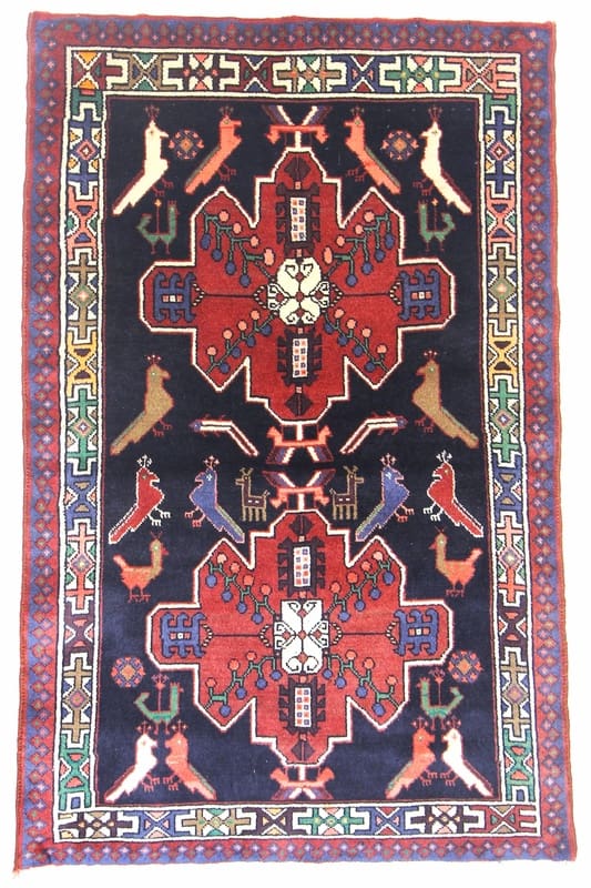 Eleganter Perserteppich 158x101 cm, 128.000 Knoten, handgeknüpft