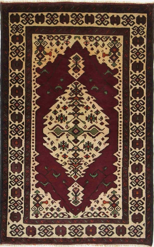 Eleganter Rusi Orientteppich 164x104 cm – Handgeknüpft aus Wolle