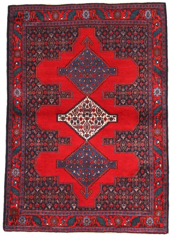 Eleganter Senneh Teppich 164x115 cm - handgeknüpft, Kurdistan