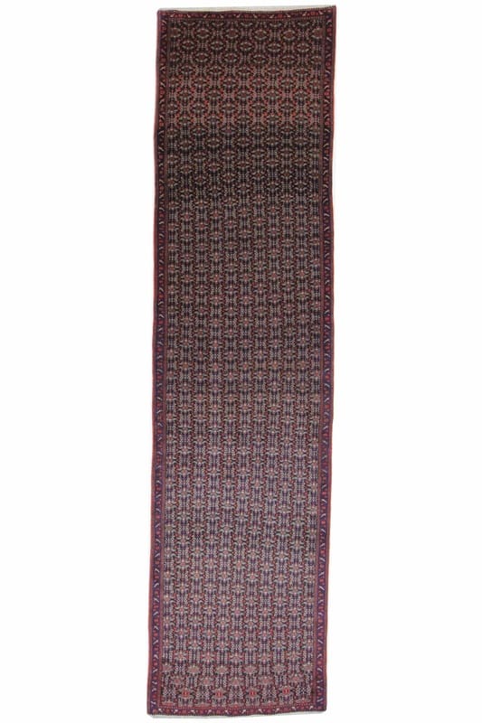 Eleganter Senneh Teppich 382x101 cm aus Kurdistan, handgeknüpft