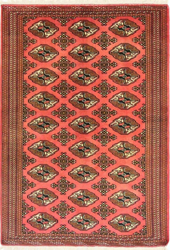 Eleganter Turkaman Orientteppich 194x136 cm – handgeknüpft