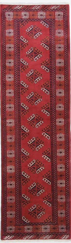 Eleganter Turkman Orientteppich 279x83 cm – handgeknüpft, Wolle