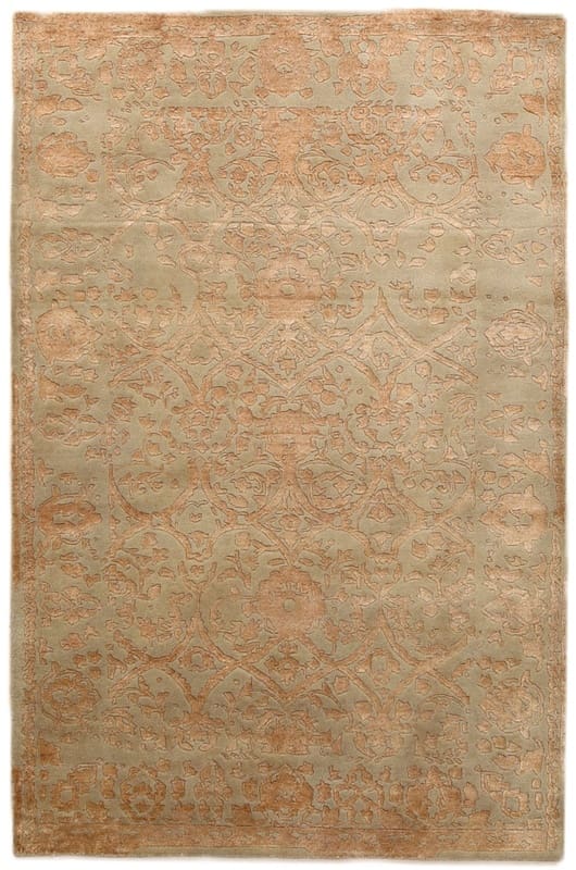 Exklusiver Orientteppich 177x116 cm – Beige & Gold, handgeknüpft