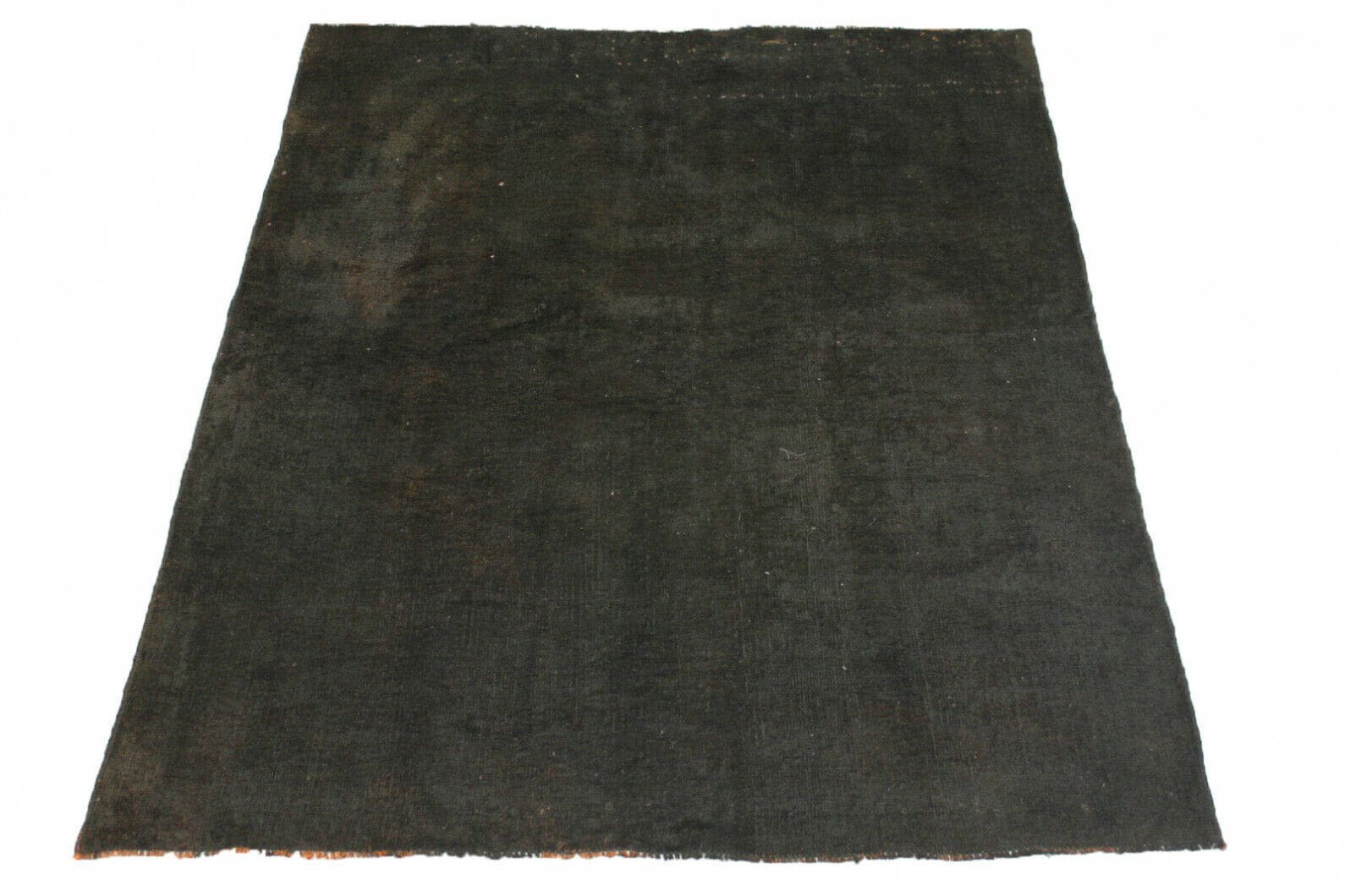 Exklusiver Orientteppich 193x161cm Schwarz - Vintage handgeknüpft