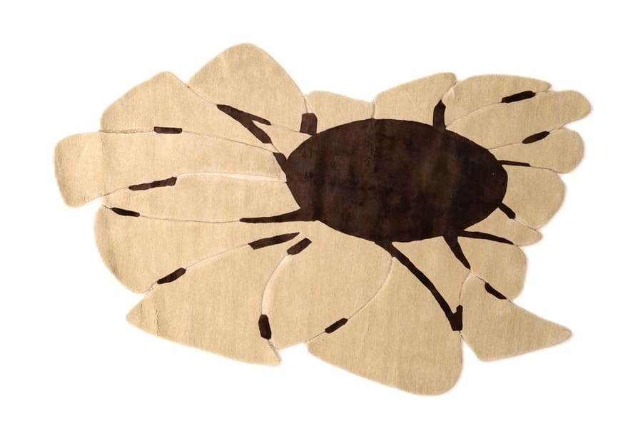 Exklusiver Orientteppich 232x161 cm, floral in Beige & Braun, handgeknüpft