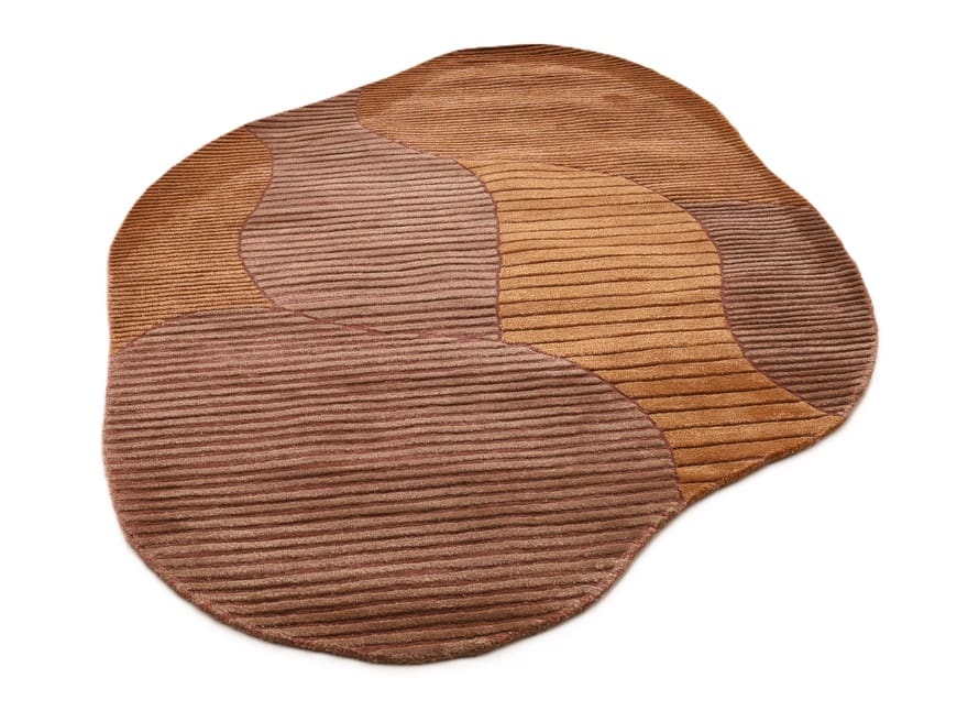 Exklusiver Orientteppich 232x161 cm, Wolle, Braun-Kupfer-Terrakotta, handgeknüpft