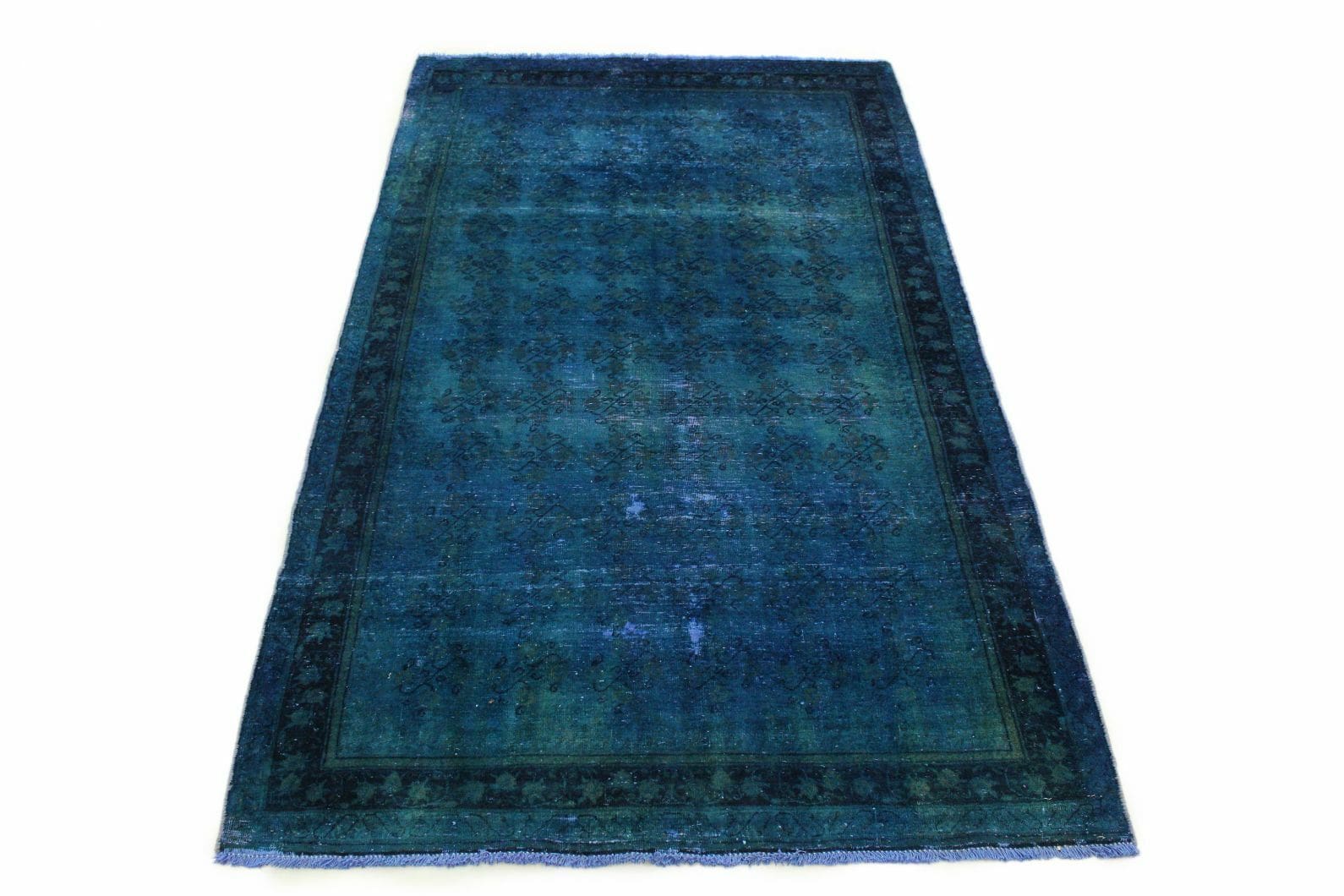 Exklusiver Orientteppich Blau 210x129 cm - Vintage handgeknüpft