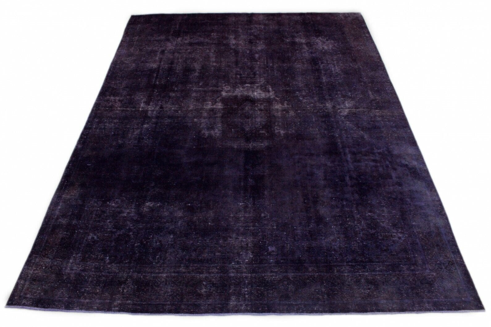 Exklusiver Vintage Orientteppich 389x291 cm lila, handgeknüpft