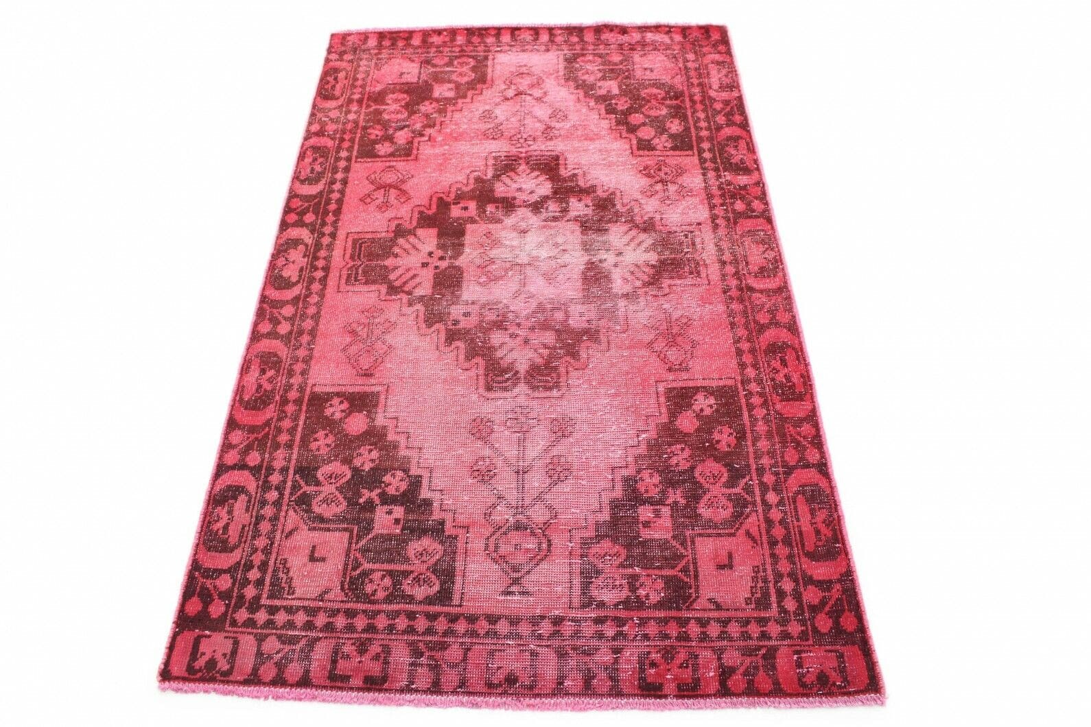 Exklusiver Vintage Orientteppich Rot 197x119 cm – handgeknüpft