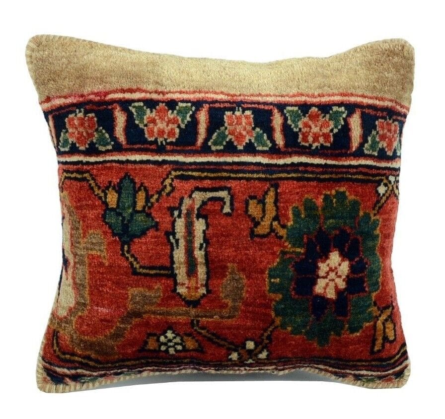 Exklusives Ghashghai Kissen 32x34 cm, handgeknüpft, Persien