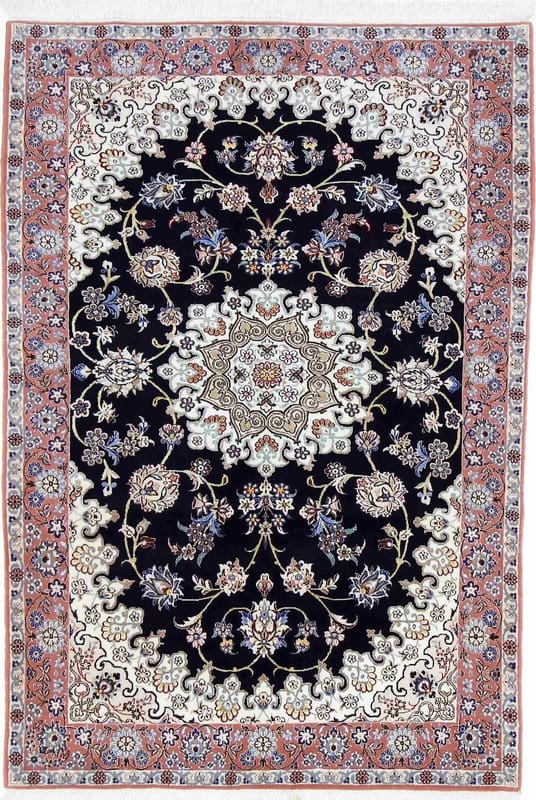 Exquisiter Nain 6La Teppich 161x110 cm, 640.000 Knoten, handgeknüpft H1