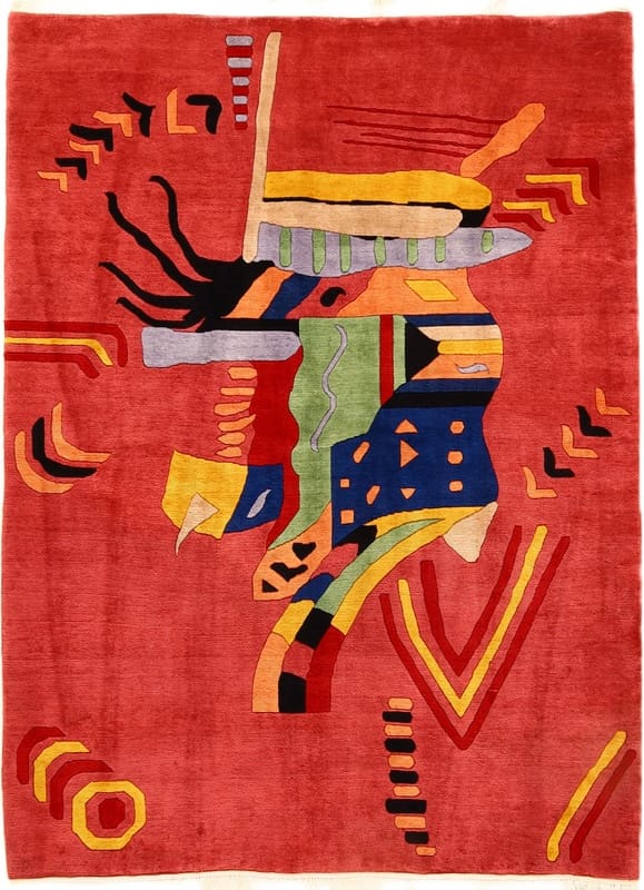 Farbenfroher Orientteppich 247x181 cm – handgeknüpft aus Schurwolle