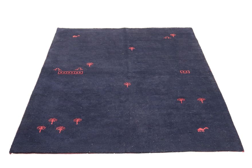 Gabbeh Teppich 242x171 cm, geometrisch, handgeknüpft, Orientteppich