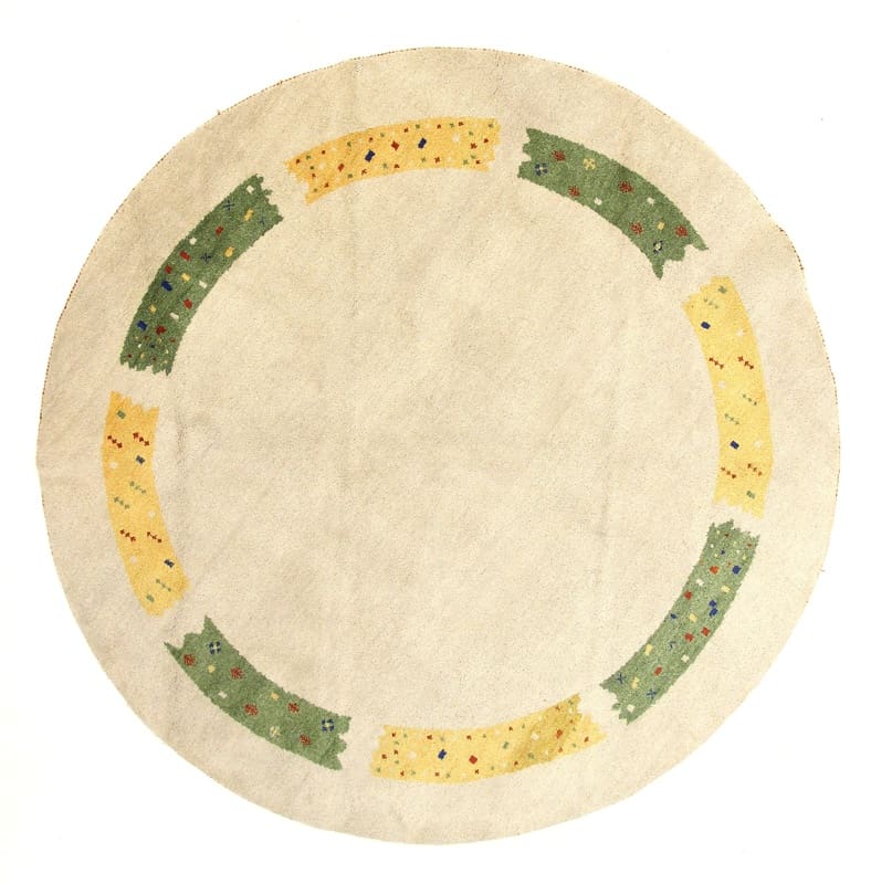 Gabbeh Teppich 252x251 cm, 100% Wolle, geometrisches Design, handgeknüpft