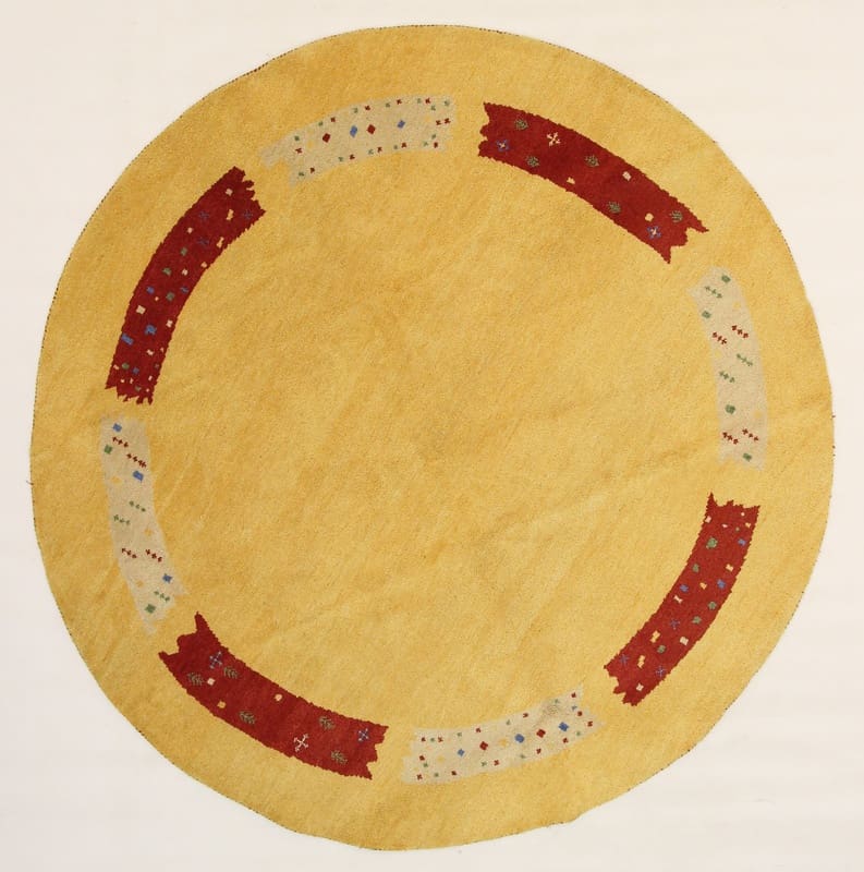 Gabbeh Teppich 252x251 cm, geometrisches Muster, handgeknüpft, Orientteppich