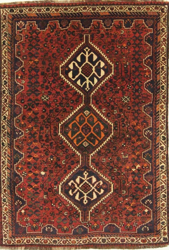 Ghashgahi Teppich 224x156 cm, handgeknüpft, Perserteppich