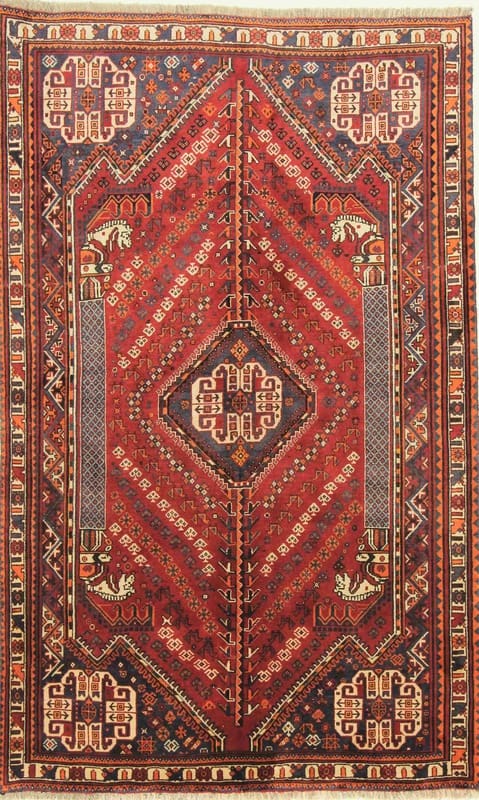 Ghashgahi Teppich 261x160 cm, 160.000 Knoten/m², handgeknüpft, Perserteppich