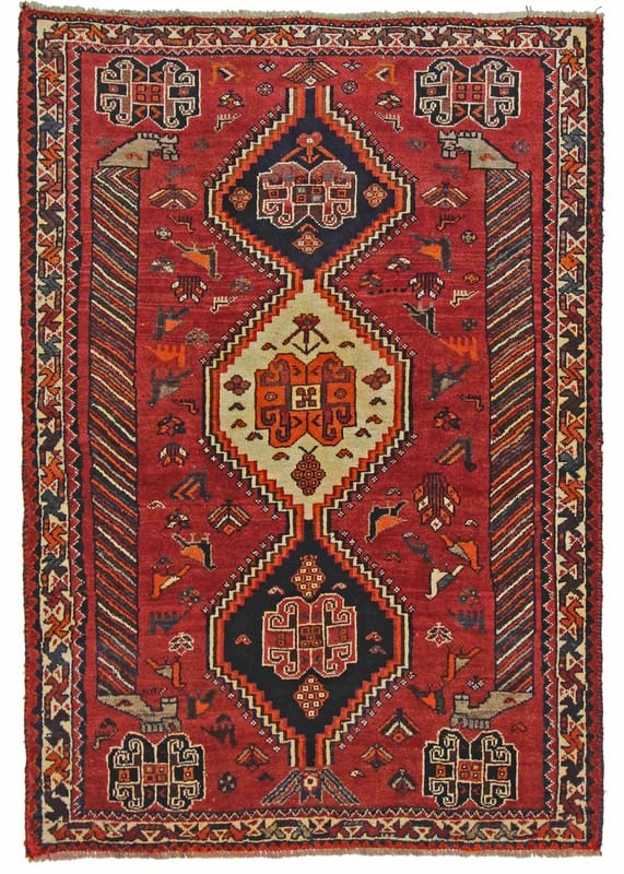 Ghashghai Teppich 172x119 cm, 160.000 Knoten/m², Perserteppich handgeknüpft