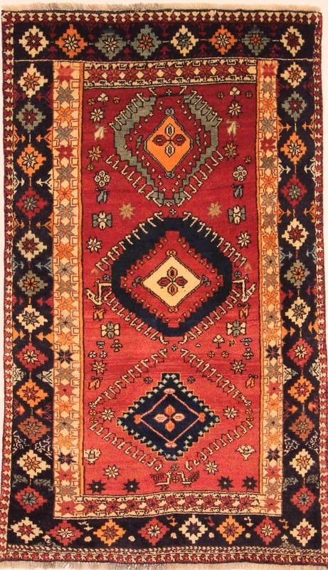 Ghashghai Teppich 183x108 cm Rot/Orange 160.000 Knoten/m² handgeknüpft