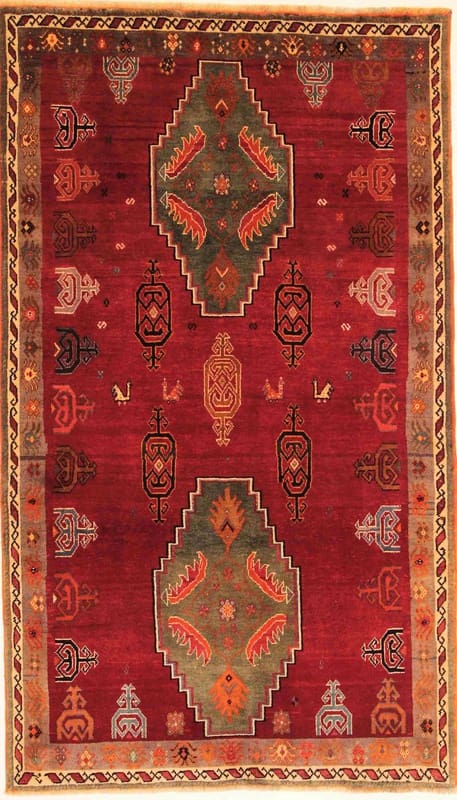 Ghashghai Teppich 214x125 cm - Handgeknüpft, feiner Orientteppich