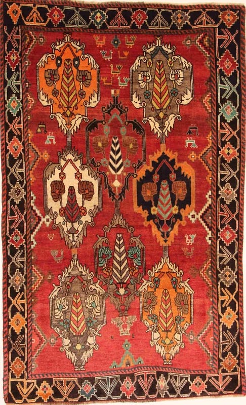 Ghashghai Teppich 219x132 cm, 160.000 Knoten, handgeknüpft, Perserteppich