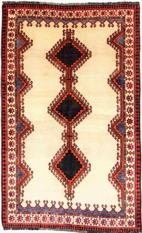 Ghashghai Teppich 226x138 cm, handgeknüpft, feinster Orientteppich