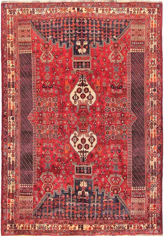 Ghashghai Teppich 252x169 cm - Handgeknüpft, feinstes Design