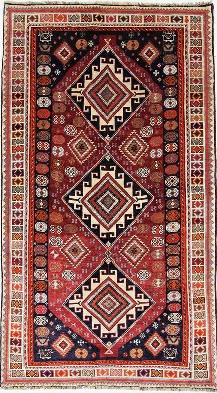 Ghashghai Teppich 272x154 cm, 160.000 Knoten, handgeknüpft, Perserteppich