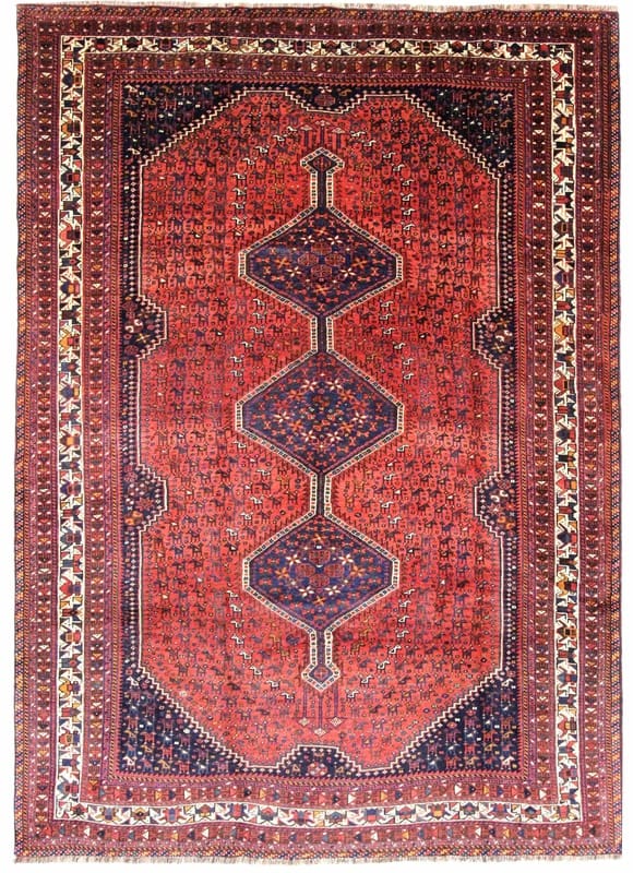 Ghashghai Teppich 303x209 cm, 160.000 Knoten/m², handgeknüpft, Perserteppich