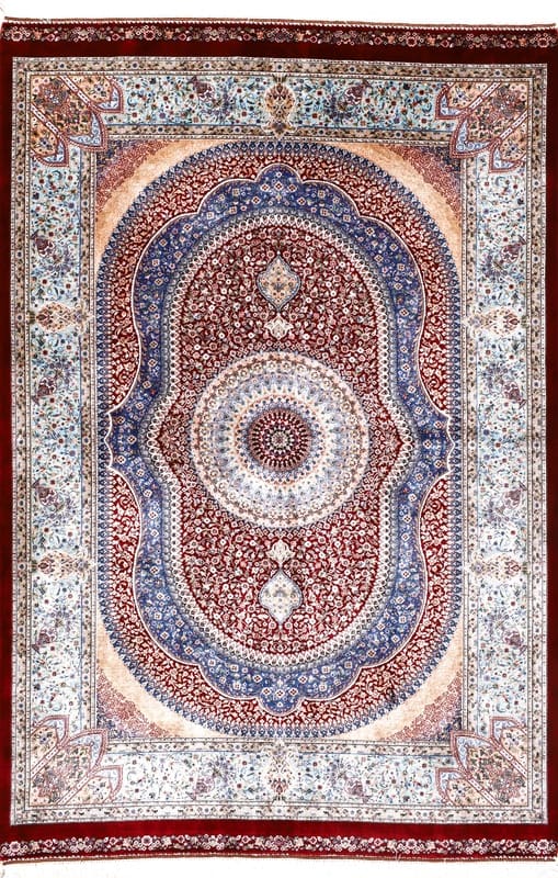 Ghom Camellia 152x101 cm – Eleganter Perserteppich aus Viskose